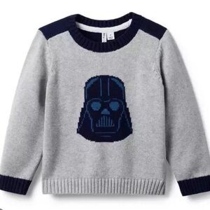 3T Janie & Jack Star Wars Darth Vader Sweater - Gray & Navy GUC